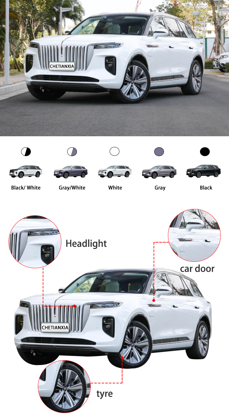 Used Medium Electric Car Fast Charging 4 Door SUV EV EHS9 Hongqi