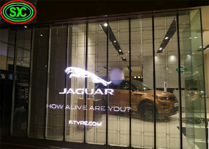Wafer Chip Transparent LED Panel , High Visibility Transparent LED Screen