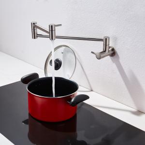 Quality Inox 304/316 Cold water faucet stainless steel valve tap pot filler with two handle shut off wholesale