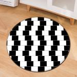 3D Geometric Pattern Round Chair Mat Living Room Sofa Floor Carpet