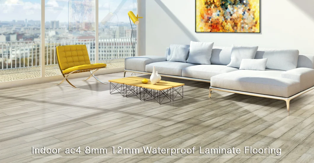 1218x196x8/12mm Grey Wooden Floor Laminate Flooring with Onsite Training Assistance
