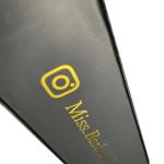Custom Black Gift Packaging Magnetic Box with Silk and Gold Foil Printing