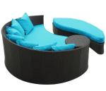 PE Rattan Sun bed patio Backyard beach Chaise Lounge chairs Leisure Aluminium