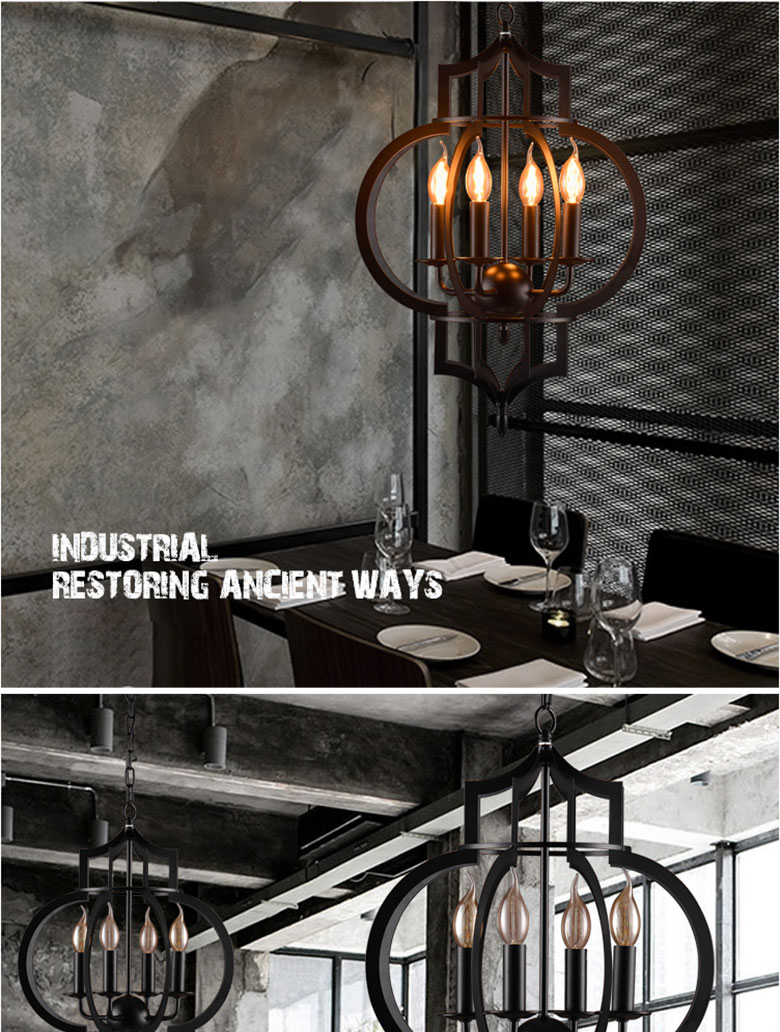 Modern Nordic Creative Iron E14 LED Lighting Chandelier E14 American Chandelier(WH-CI-124)