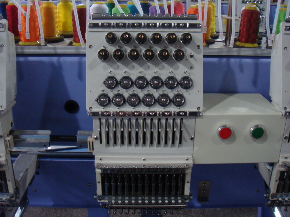 Industrial Monogramming Machine Two Heads , Cloth Embroidery Machine CT1202