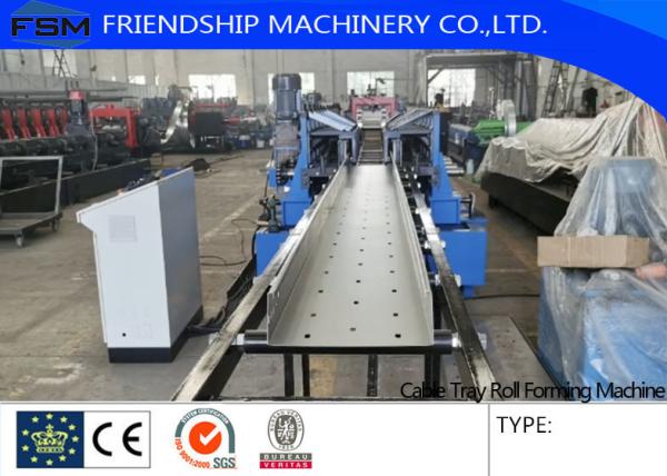 Cold Rolled Steel Cable Tray Forming Machine 1-2.5mm Thickness Width 100-600mm