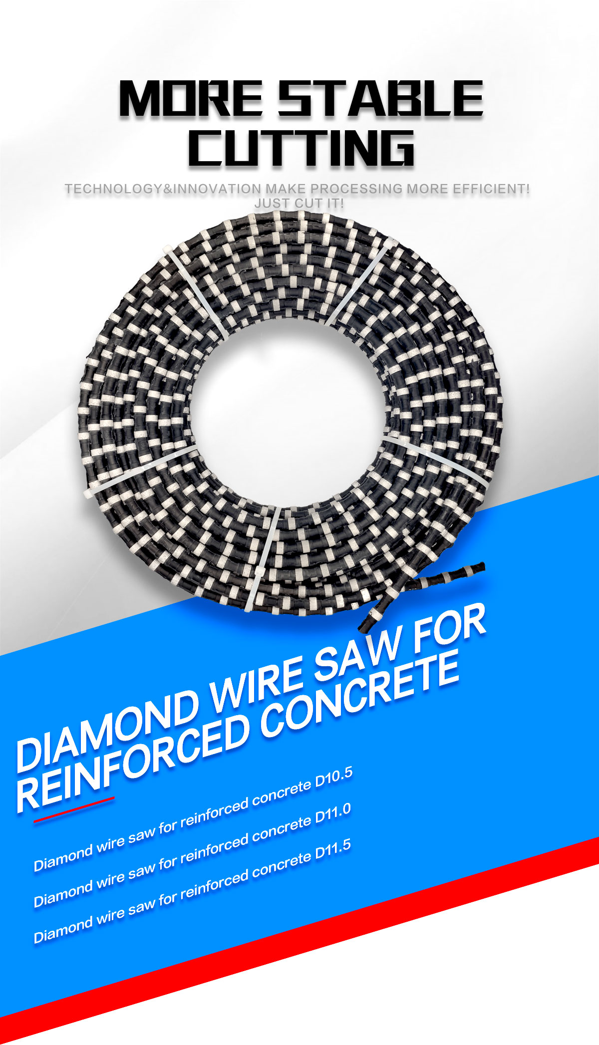 32mm Rebar Cutting Wire Fast Cutting and Long Lifespan for Large Beams Bridges Floors