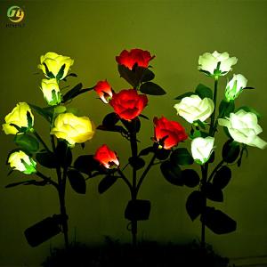 Quality Outdoor LED Commercial Light Simulation Rose Flower Solar Light wholesale