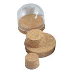 FSC OEM Decor Natural Cork Lids Glass Dome Cork Base Nontoxic