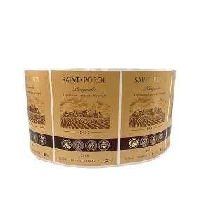 Quality Embossed Aluminum Foil Wine Sticker Labels Custom Adhesive Metal wholesale