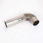Single Wall Pellet Stove Chimney Carbon Steel Material 90 Degree Design