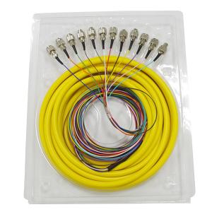 Quality 0.9mm 12F Fiber Optic Pigtail Splicing LSZH Fiber Breakout Cable wholesale