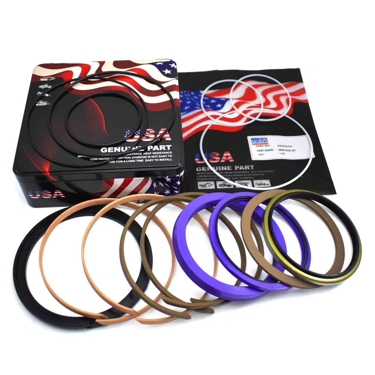 K9001901 Arm Cylinder Seal Kit Doosan DX225LC Hydraulic Cylinder Seals