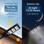 120 Watt Solar Street Light For Outdoor 5000K Daylight White Flood Endurance
