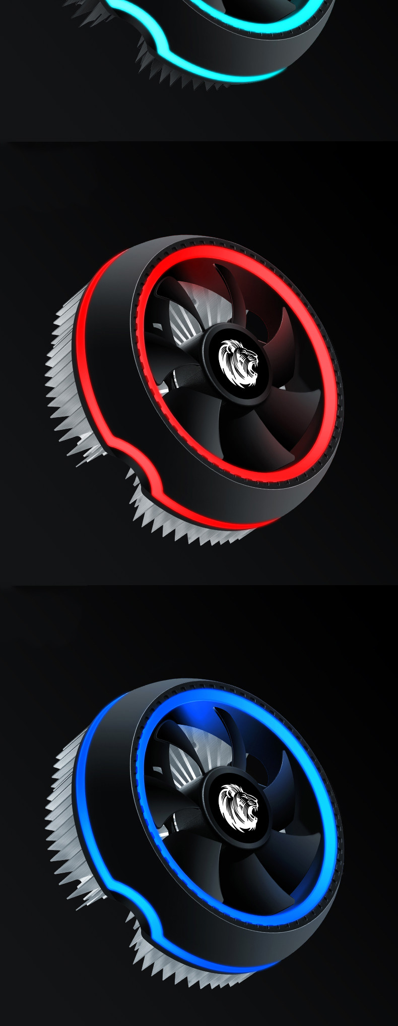 Taifast CPU Cooler Fans Air UFO Colorful 2900rpm 12v Computer Cooling Fan RGB