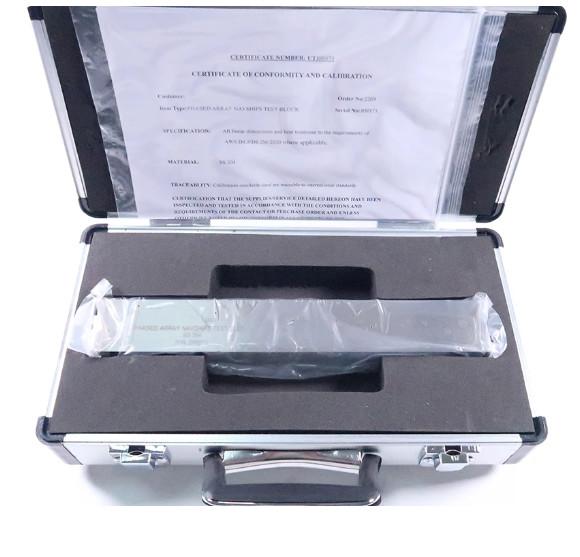 UT Test Block NavShip Phased Array 304 Stainless Steel Calibration Block 4 Holes