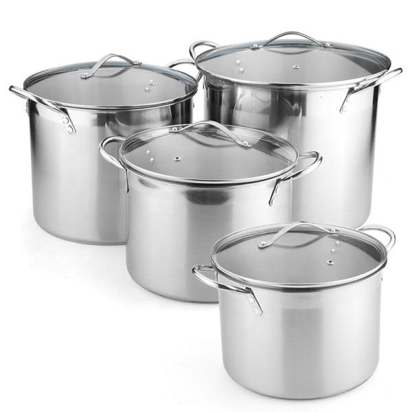 Good Selling Silver Large Capacity Cookware Stew Pots Cooker SS 304 Cooking Pots