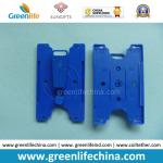 Hard Plastic Blue ID Business Durable Badge Holder W/Clip-on