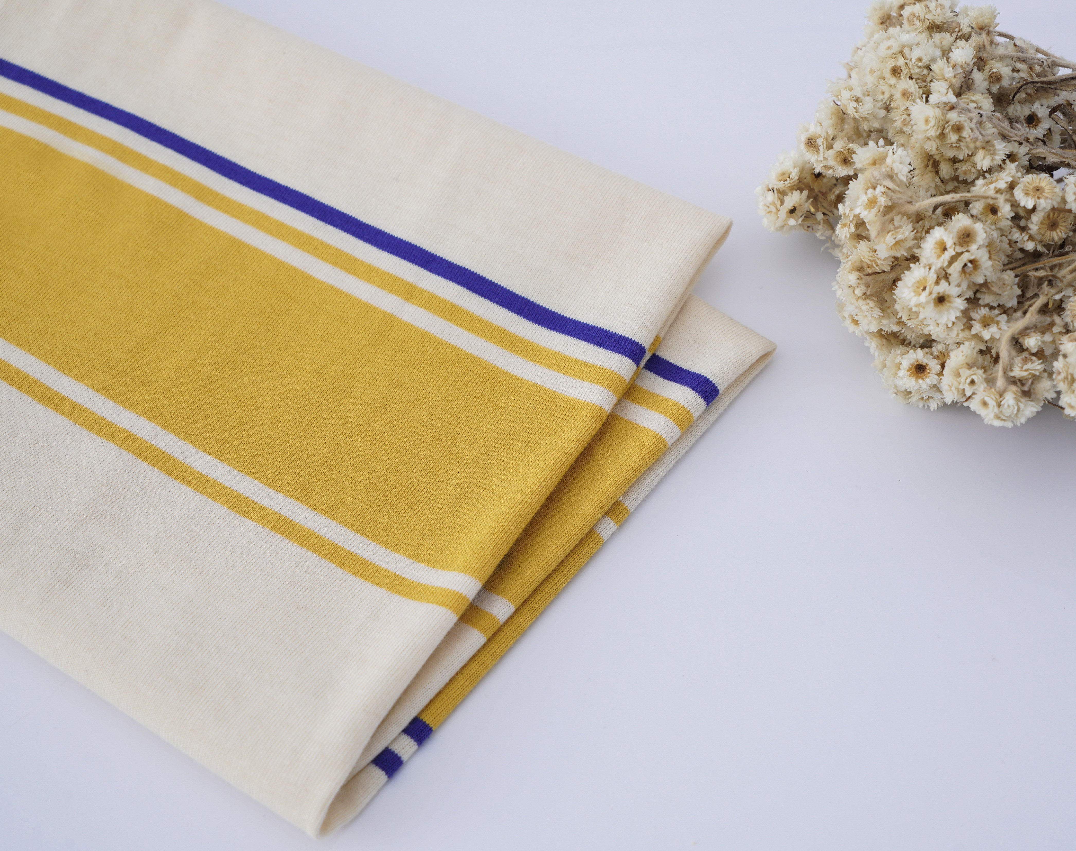 Smooth Skin - Friendly Striped Knit Fabric For T-Shirt