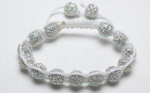 Quality Shamballa Bracelet, Crystal AB Pave Alloy Beads wholesale