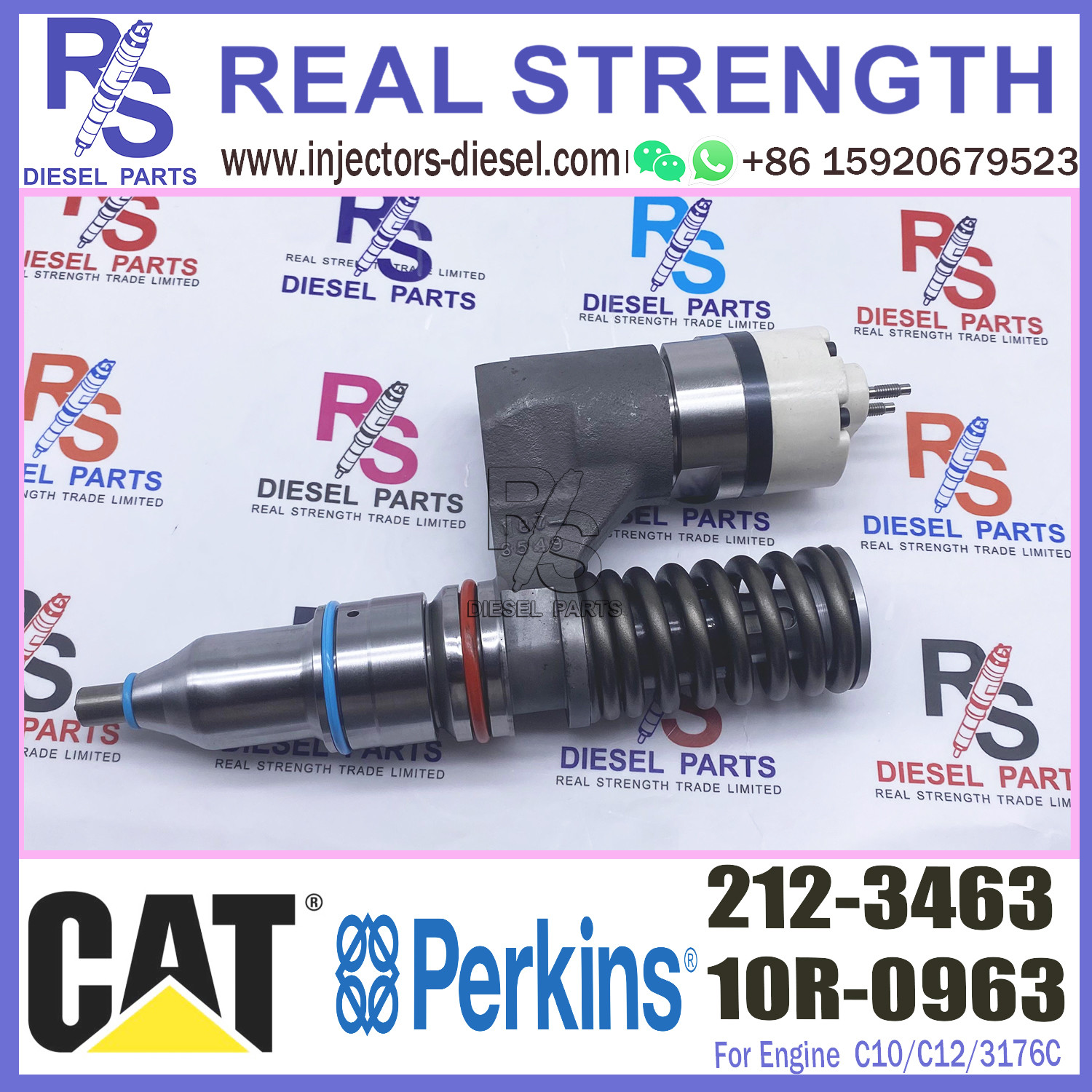 Diesel Engine Fuel Injector Excavator Accessories Diesel Motor Parts 2123463 212-3463 for Caterpillar CAT 3176C 345B II