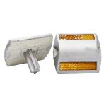 Road Safety Road Marking PVC Aluminum Yellow Square LED Solar Ground Light Road