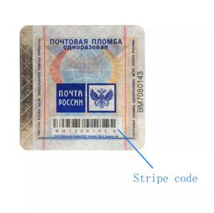 Quality Fluorescent Custom Security Stickers Cigarette Excise Tax Stamping Label wholesale