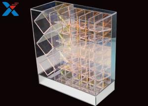Quality 46 Holders Acrylic Cosmetic Box Mirror 7 Floors Organizer Storage Box wholesale