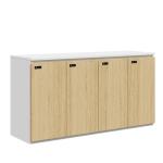 Direct Factory Supply Custom Wooden File Cabinet Warm Tone Metal Material