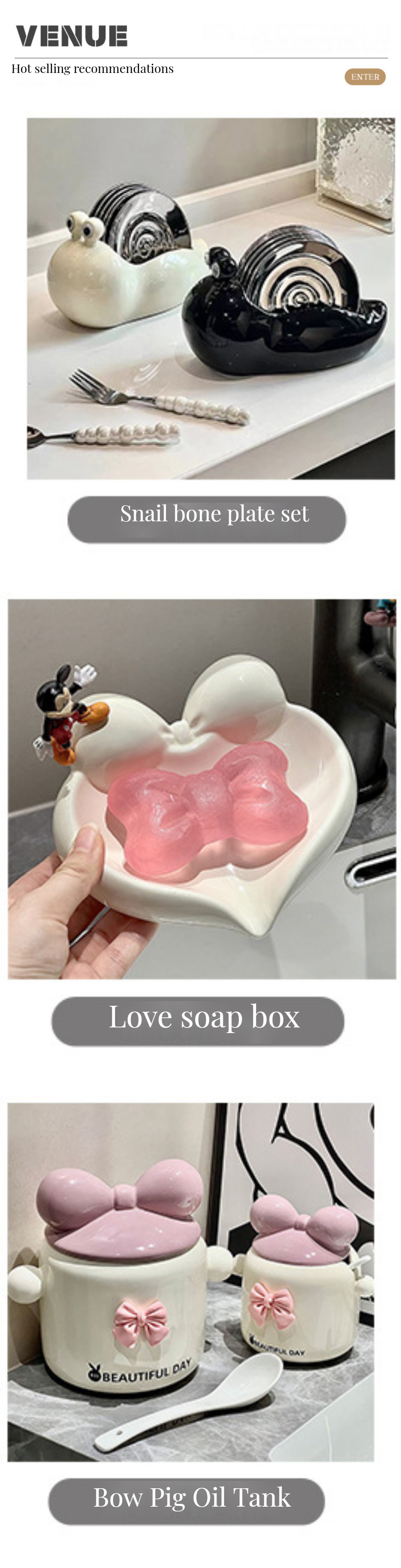 2024 Trendy Ceramic Double Ear Heart-Shape Bowl Stainless Steel Lid Microwaveable Food Container Instant Noodles Printed