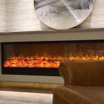 Fake Wood Built-In Electric Fireplace Linear Insert Heater Three Dimmer 150CM