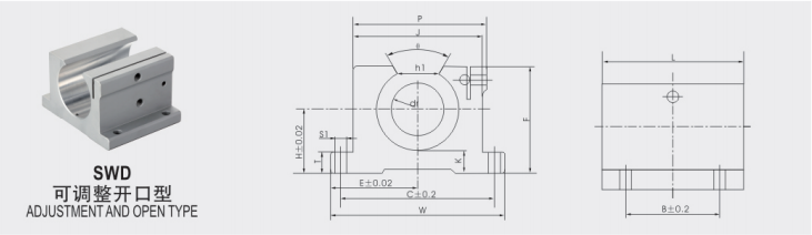 Chinese Manufacture Linear Guid Rail Block Liner Bearing Block Unit SSWD08OP for Retail