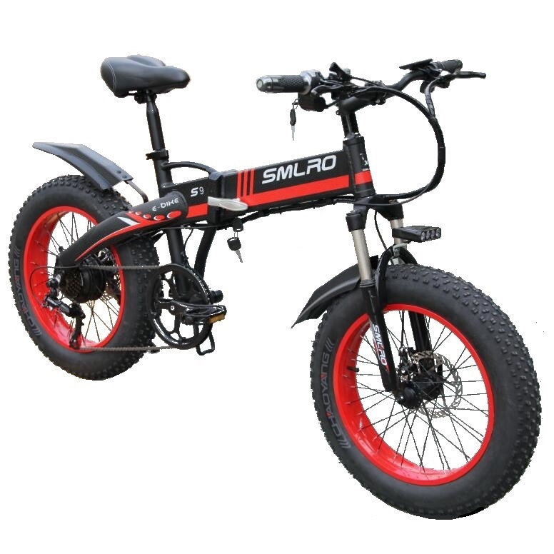 Disc Brake 20 Inch Folding Electric Bike , Brushless Geared 500w Fat Tire Ebike