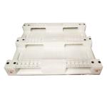 Red Warehouse Lightweight Plastic Pallets For 2300mm Width Goods