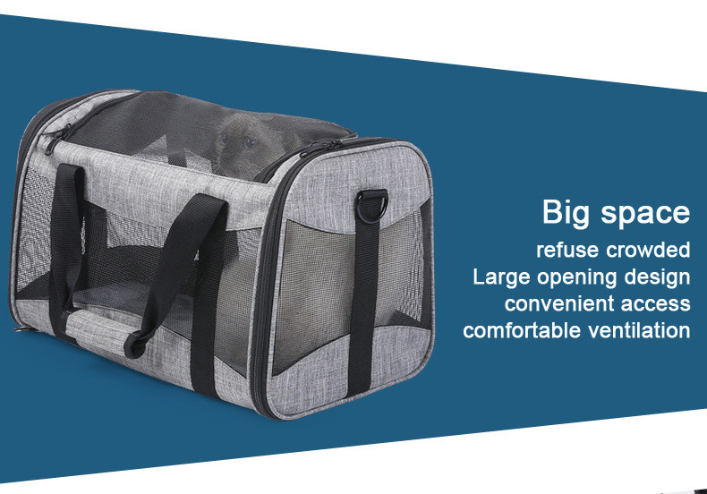 Cat Dog Shoulder Portable Pet Travel Carrier Package 5 Grid Ventilation