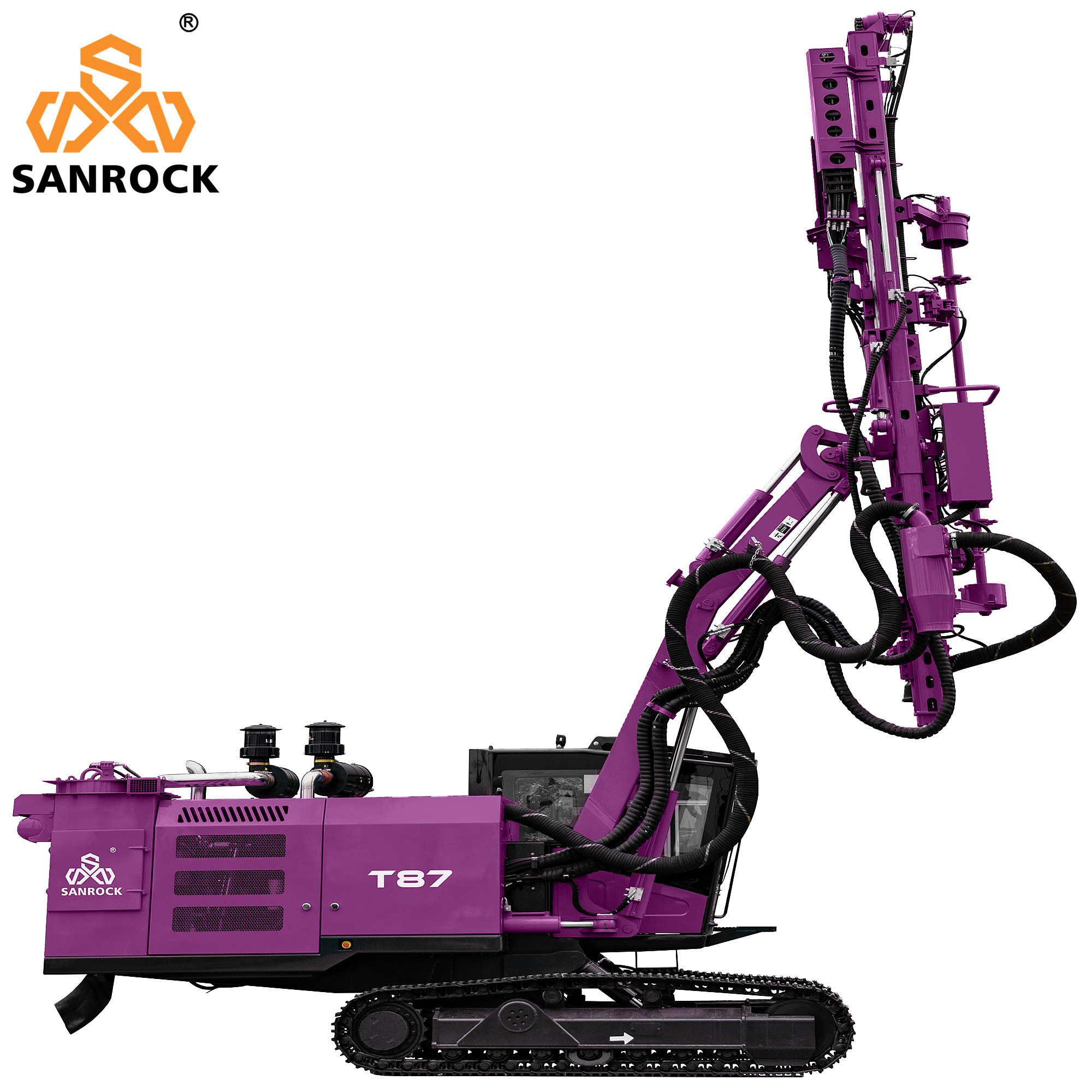 Crawler Top Hammer Drill Rig Hydraulic DTH Drilling Rig With Automatic Rod Changing System