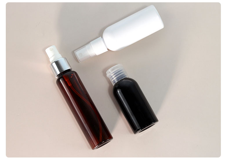 Plastic Brown Dropper Bottle 50ml 60ml PET Lotion Bottle For Cream