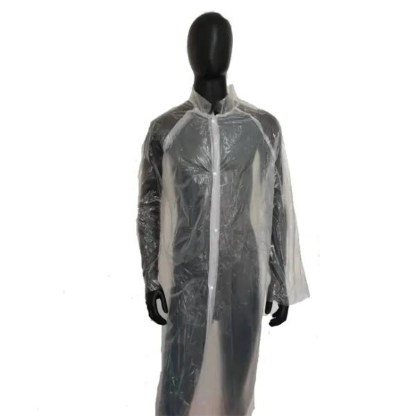 wholesale polyethylene lab coat disposable Plastic Visitor coat/Pe Lab Coat