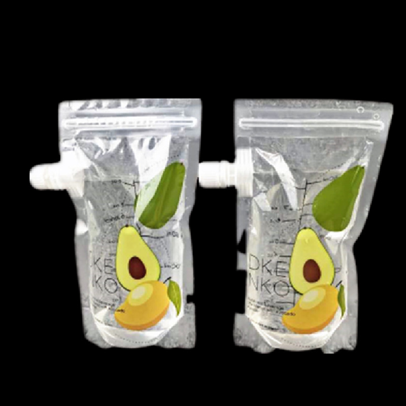 Aluminum Foil Standing Up Spout Pouch With Nozzle Spout Biodegradable Liquid Bag