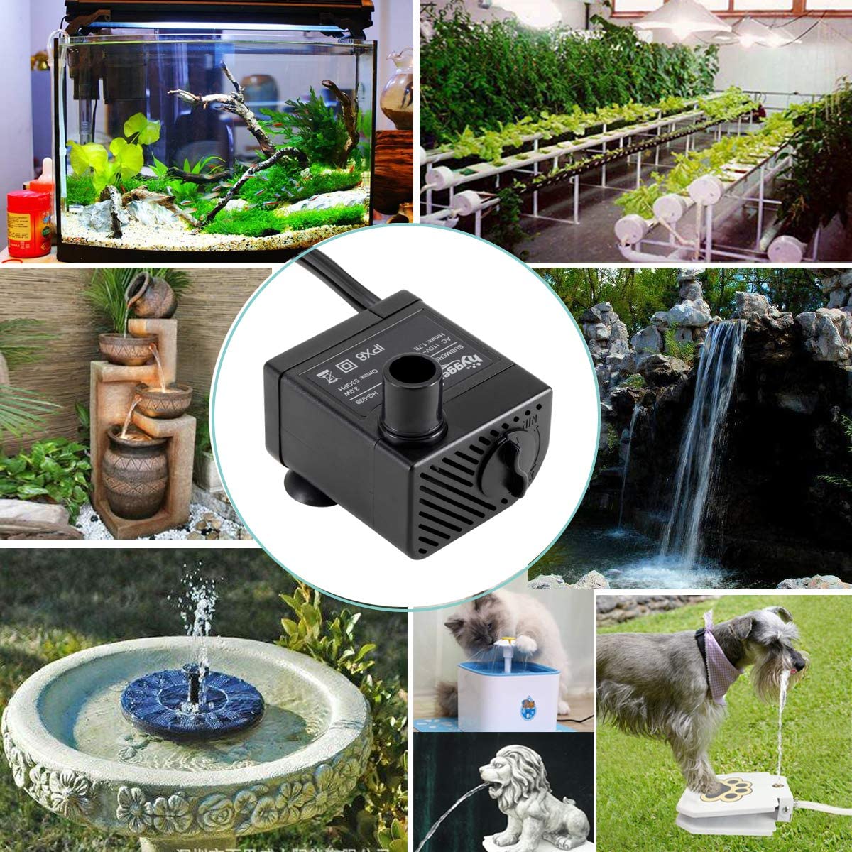 1.7ft 53GPH Silent Submersible Water Pump