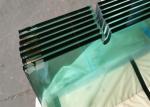 Frameless Door Railing Tempered Glass Panels With Cutouts Holes