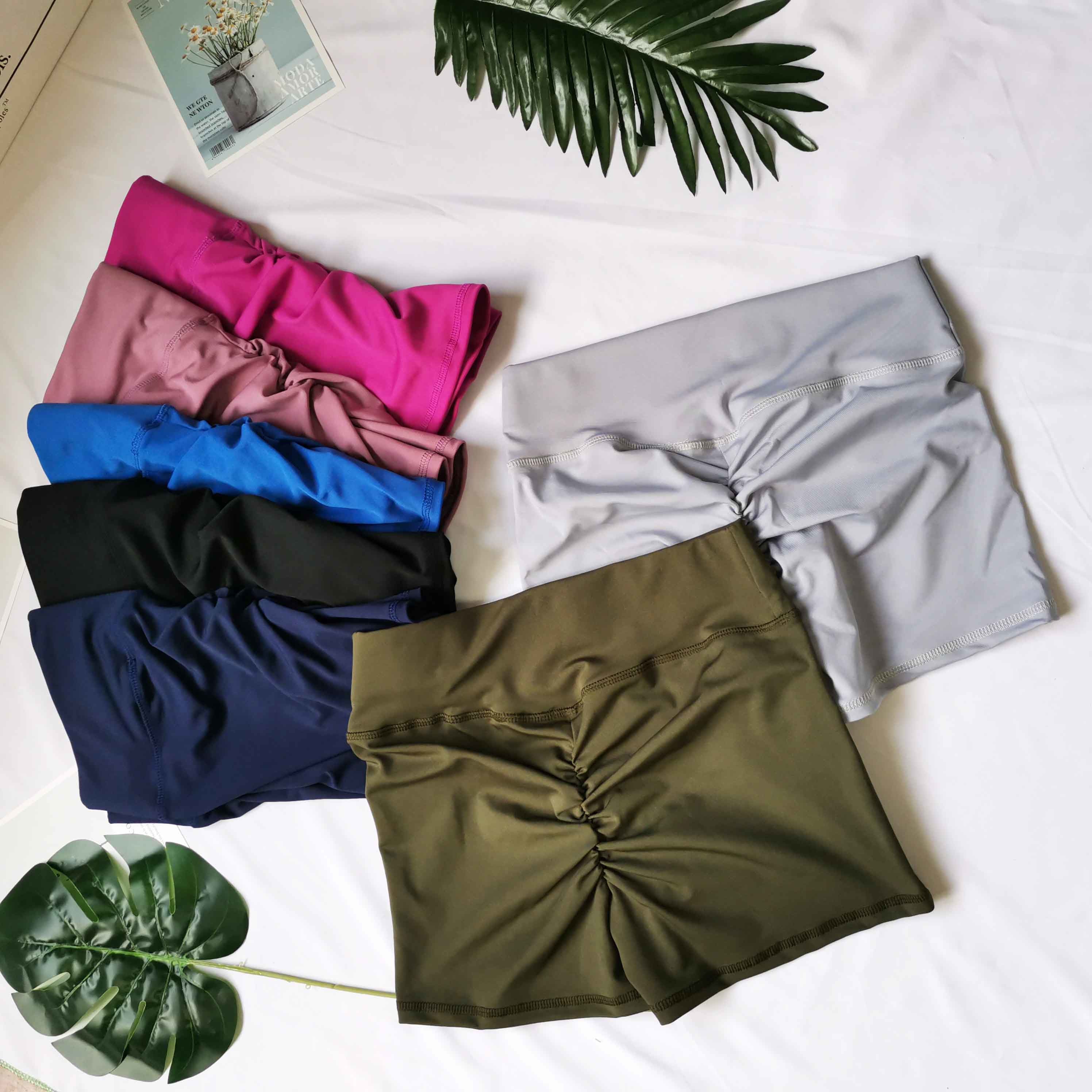Breathable Tibetan Green Yoga High Waisted Shorts Gym Shorts And Leggings
