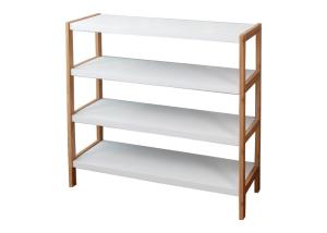 Quality 4 Layer 15KG Height 75cm Bamboo Wood Shoe Shelf wholesale