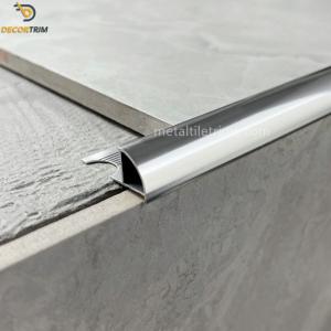 Quality Round Edge Closed 2.6m Metal Tile Trim Aluminum Tile Edging Strip wholesale