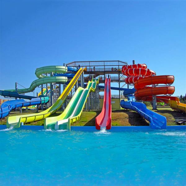 Factory Customized Outdoor Aqua Park Equipment Fiberglass Water Slide Water