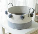 Wholesale 3pcs Set Foldable Handmade Woven Cotton Rope Hamper Storage Kids Toys