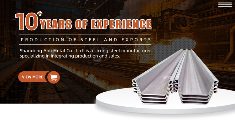 Alloy Grade Sy390 Sy295 Interlocking Steel Sheet Piles Carbon Steel Z Type Sheet Pile