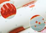 White Embossed Non Woven Kids Bedroom Wallpaper Cake Pattern Fireproof