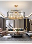 Modern home living room decoration round glass lighting candle Chandelier(WH-CY