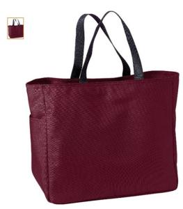 Quality Wine Red Recycle Girls Large Microfiber Womens Tote Bags with Hot Transfer Printing wholesale